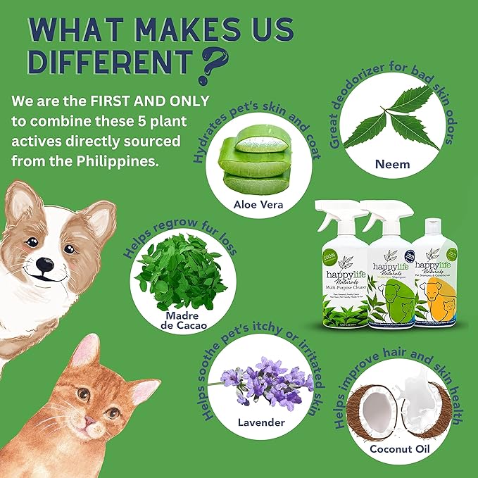 Waterless Pet Shampoo: No-Rinse Foaming Dry Shampoo Spray for Dogs & Cats - Cleanses, Hydrates, & Neutralizes Odor, pH-Balanced, Safe for Sensitive Skin & Licking, 500 ml