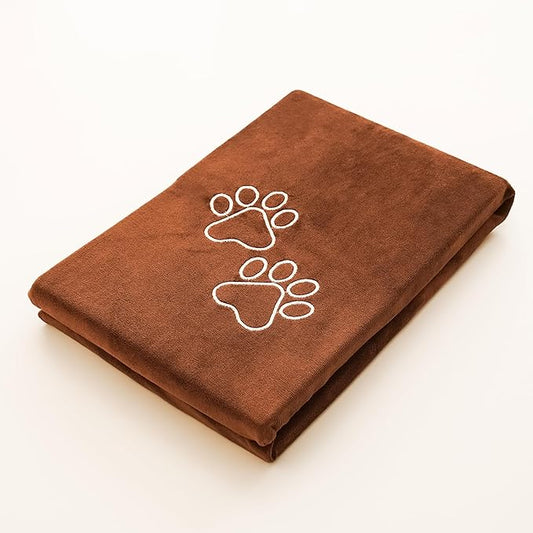 Unconditional Love | Premium Pet Drying Towel | Ultra Absorbent and Soft Microfiber Towel for Dogs and Cats (Brown)