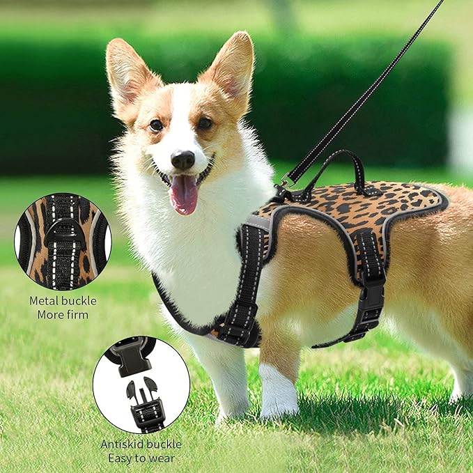 Cat Harness and Leash Set - Escape Proof Safe Cat Vest Harness for Walking Outdoor - Reflective Adjustable Soft Mesh Breathable Body Harness - Easy Control for Small, Medium, Large Cats