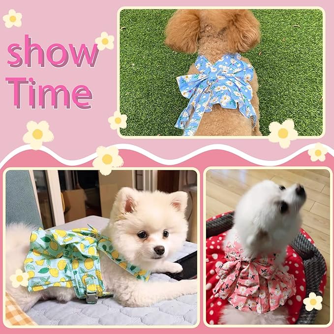 Pink Dog Dog Dresses for Small Dogs Girl,Dresses for Dogs, Dog Dresses for Medium Dogs Girl,Dog Dress Harness,Small Dog Dress,Dog Harness Dress,Large Dog Dress,Puppy Dress,Dress for Dogs,Pet Dress