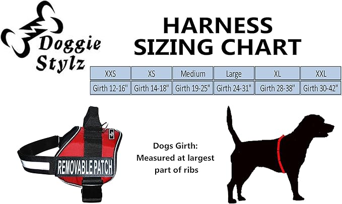 Doggie Stylz Service Dog in Training Harness with Removable Saddle Bag Backpack Harness Carrier Traveling Bag. 2 Patches. Please Measure Dog Before Ordering