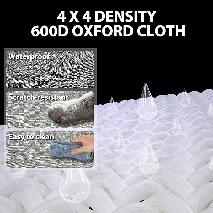 Dog Crate Cover, 600D Oxford Waterproof Kennel Cover Fits for 36 Inches Wire Crate Dog Cage, Grey