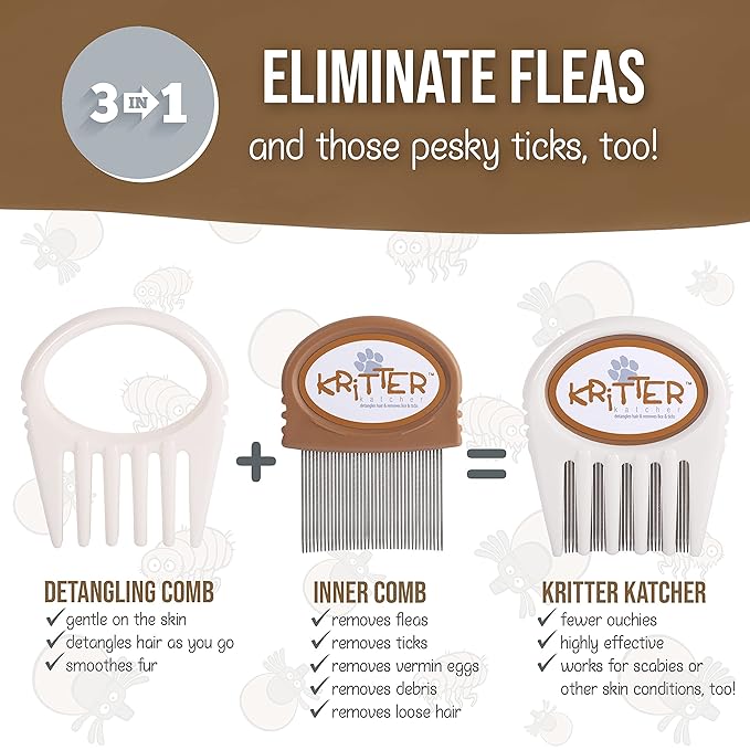 Flea & Tick Comb - Grooming Tool