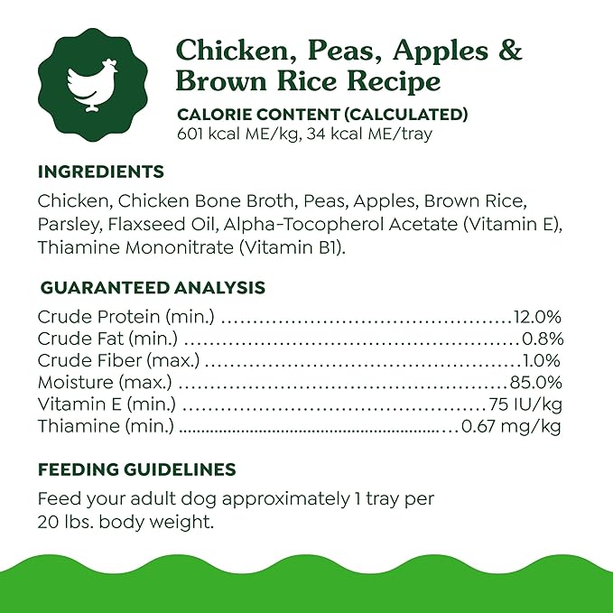 Greenies Smart Topper High Protein Wet Mix-in for Dogs, Chicken, Peas, Apples & Brown Rice Recipe in Vitabroth™ Broth - Bone Broth + Vitamins E & B1, Pack of 10