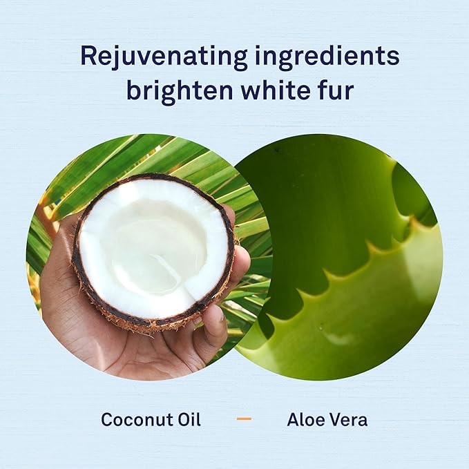 Petpost | Dog Whitening Shampoo - Best Lightening Treatment for Dogs with White Fur - Soothing Watermelon Scent - Maltese, Shih Tzu, Bichon Frise Approved 8 oz.