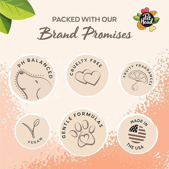 Pet Head Ditch The Dirt Dog Shampoo | Orange Scent | Deodorizing Shampoo for Smelly Dogs | Deep Cleans and Removes Odors | Vegan | Gentle Formula for Puppies | Made in USA | 16 fl. oz.