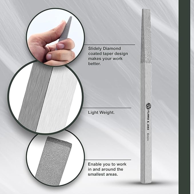 FLAMIA & JABZ Stripping Metal Stones & Nail File for Dogs, Cats & Pets (6 MM)