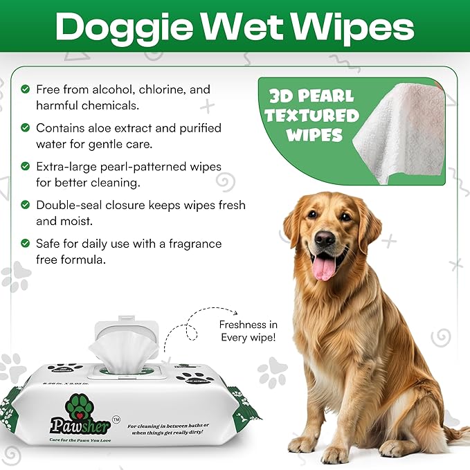 Ultimate Dog Wellness Pack: Fur Spray, Dental Care (Spray & Wipes), Paw Balm and Dog Wet Wipes