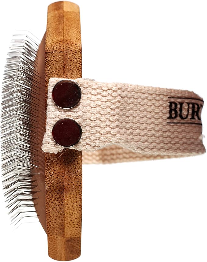 Burt's Bees for Pets Palm Slicker Brush - Recycled Bamboo Dog and Puppy Grooming Tool, Pet Hair Brush and Comb