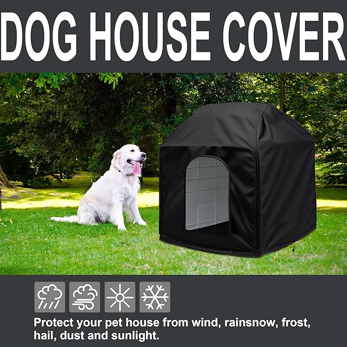 Protect Your Furry Friend with The Doghouse Cover - Waterproof, Easy to Use,39x37x41 inch