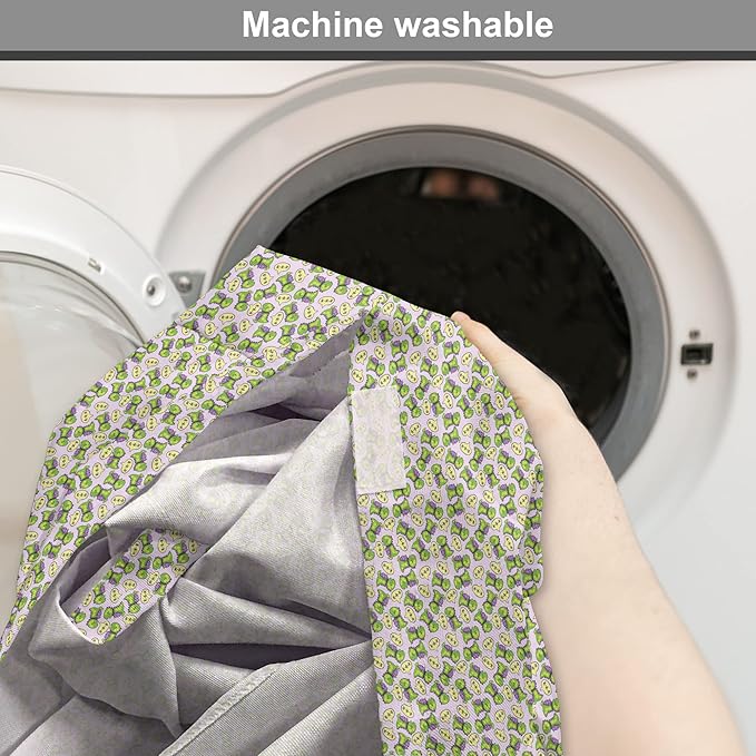 Lunarable Fantasy Dog Crate Cover, Green Dinosaurs Pattern Speech Bubbles Archeology Animal, Easy to Use Pet Kennel Cover for Cats & Medium Dogs, 30 Inch, Lilac Violet Green