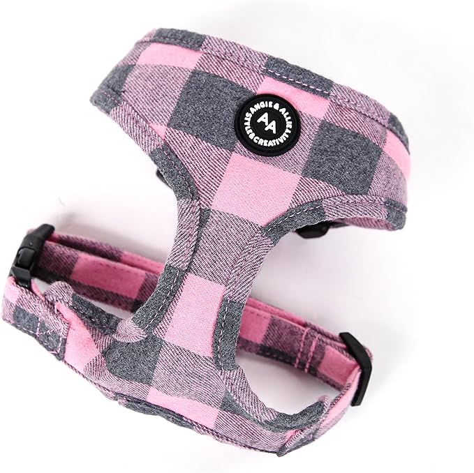 Angie and Allie Organic Cotton Dog Harness,No Pull Pet Harness with Leash D-Ring,Adjustable Soft Padded Dog Vest,Comfortable,Sustainable,Breathable and Stylish for Your Canine Companion