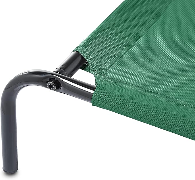 Amazon Basics Cooling Elevated Pet Bed, Large (51 x 31 x 8 Inches), Green