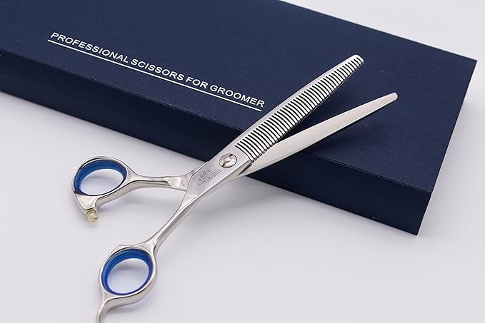 Dog Grooming Professional Scissors 6.5 Inch 46-Tooth Thinning Shear/Blender For Pet/Dog/Cat Grooming Great Gifts for Professional Groomer (6.5" Thinner)