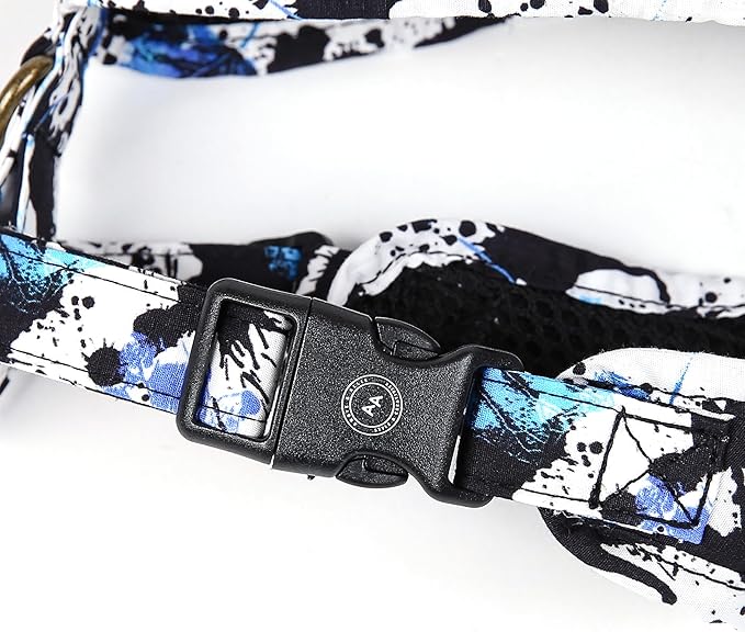 Angie and Allie Organic Cotton Dog Harness,No Pull Pet Harness with Leash D-Ring,Adjustable Soft Padded Dog Vest,Comfortable,Sustainable,Breathable and Stylish for Your Canine Companion