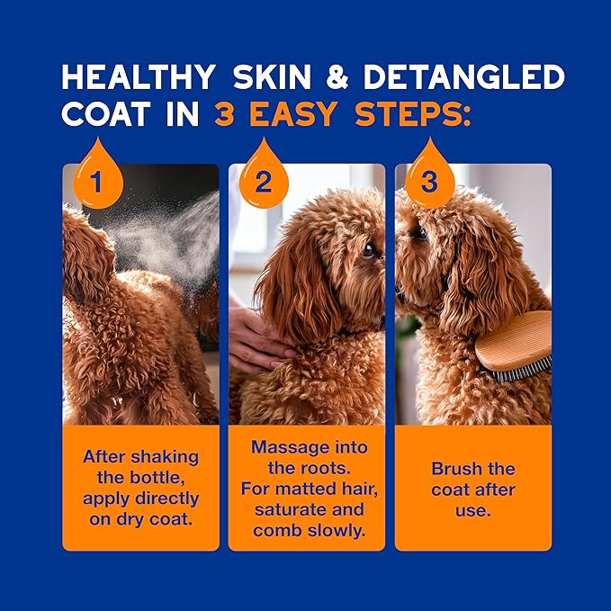 DOUXO® Skin & Coat SPA - Ultra-Safe Detangling Spray for Dogs, 10 fl oz, Safely Detangles and Nourishes The Coat, Leaves The Coat Soft, Revived and Tangle-Free, Skin-Friendly Formula