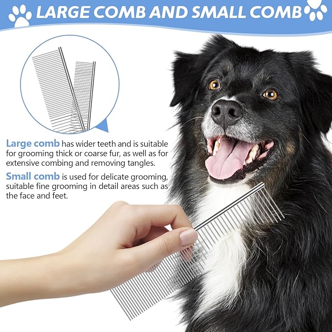 Niura 7 in 1 Professional Pet Grooming Kit - Grooming Scissors Kit Set for Dog & Cat