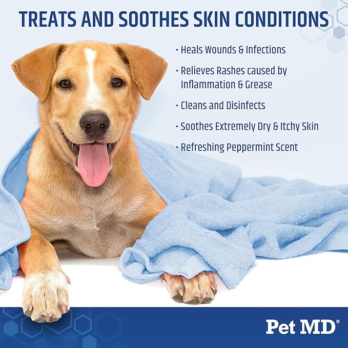 Pet MD TopicalShampoo for Dogs, Cats, & Horses- 12 oz
