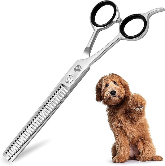 Professional Dog Grooming Chunker Shears/Scissors for Dogs, Cats & Pets (Right Handed, Stainless Steel 7.5 Inch)