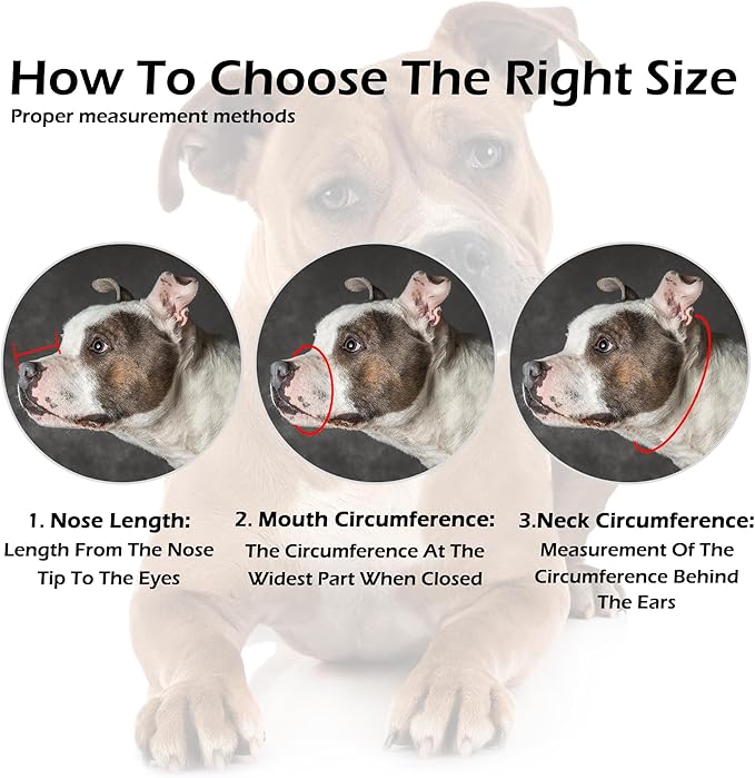 OOPSDOGGY Pitbull Dog Muzzle for Large Dogs - Leather Breathable Secure Basket Muzzle for Medium Large Breeds Prevents Biting No Chewing Amstaff Staffordshire Terrier (Brown, Size 4 - Pitbull)