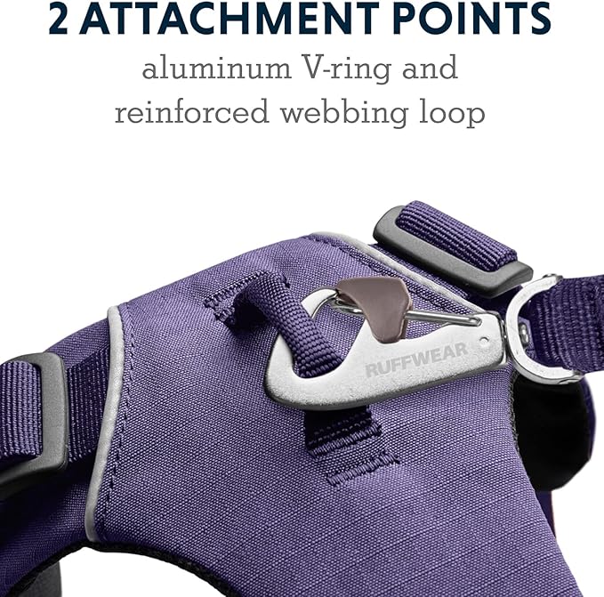 Ruffwear, Front Range Dog Harness, Reflective and Padded Harness for Training and Everyday, Purple Sage, Large/X-Large