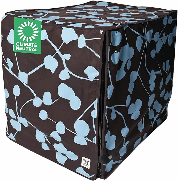 Molly Mutt Your Hand in Mine Dog Crate Cover, 100% Cotton Canvas Cover with 2 Roll-Up Panels, Ideal for Dog or Cat Crate, Durable, Washable, and Free of Harmful Chemicals, 36" x 24" x 27"