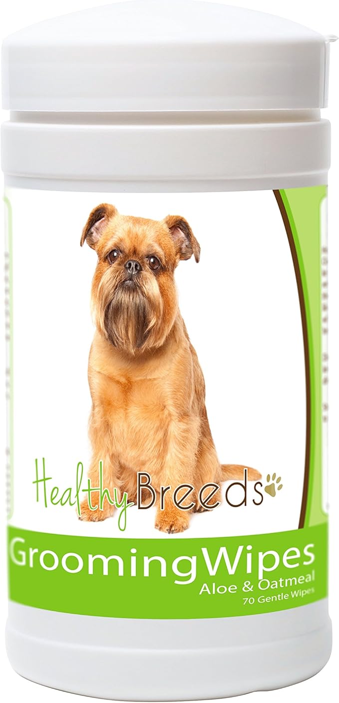 Healthy Breeds Brussels Griffon Grooming Wipes 70 Count
