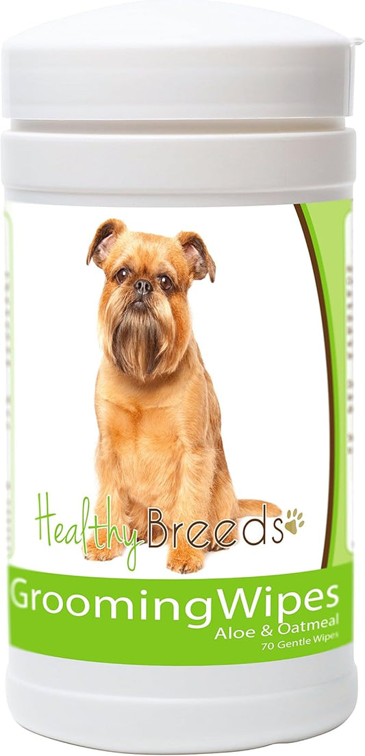 Healthy Breeds Brussels Griffon Grooming Wipes 70 Count