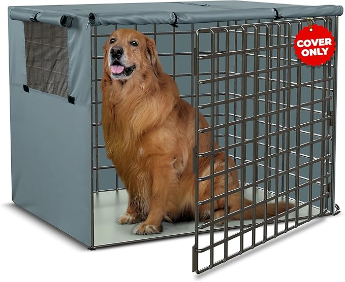 Utopia Home Dog Crate Cover, Waterproof Dog Kennel Cover 48 Inch - Gray, 600D Heavy Duty Dog Cage Cover Universal Fit for Most Wire Pet Crates - 48 x 30 x 33 Inch (Cover Only)