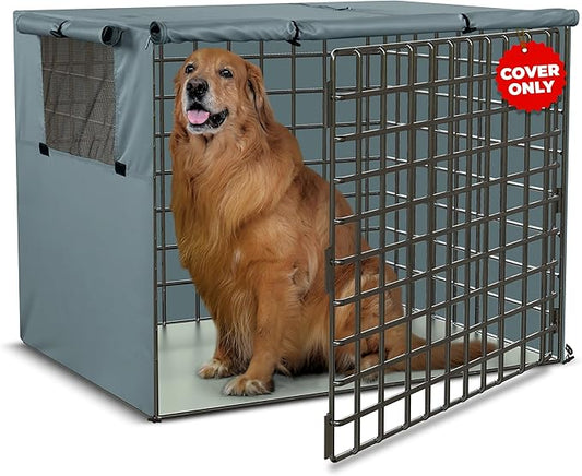 Utopia Home Dog Crate Cover, Waterproof Dog Kennel Cover 48 Inch - Gray, 600D Heavy Duty Dog Cage Cover Universal Fit for Most Wire Pet Crates - 48 x 30 x 33 Inch (Cover Only)