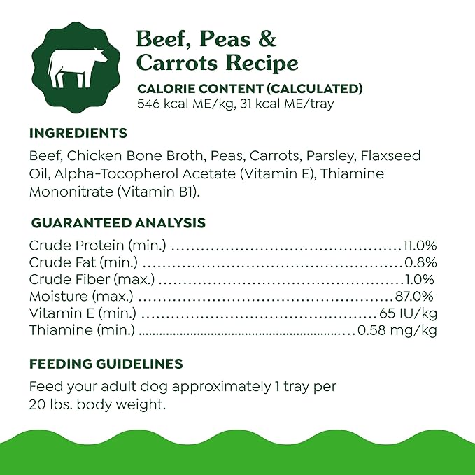 Greenies Smart Topper High Protein Wet Mix-in for Dogs, Beef, Peas & Carrots Recipe in Vitabroth™ Broth - Bone Broth + Vitamins E & B1, Pack of 10
