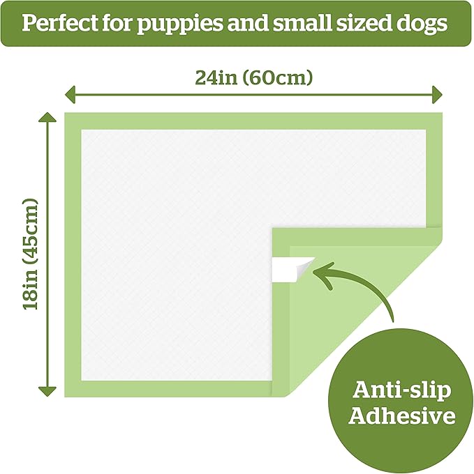 Pogi's Pads n' Wipes Bundle - 20 Medium Sized Dog Training Pads with Sticky Tabs (18 x 24 inches) and 100 Plant-Based, Hypoallergenic Pet Wipes for Dogs