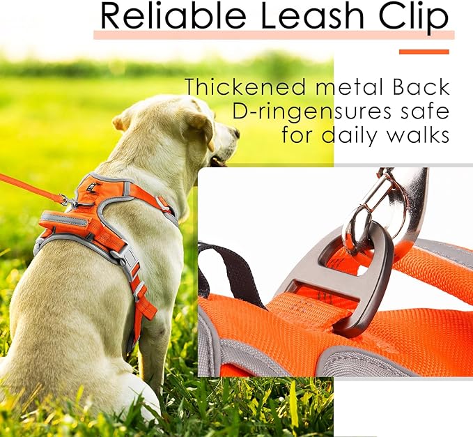 ThinkPet No Pull Harness Breathable Sport Vest with Handle-Dog Harnesses Reflective Adjustable for Medium Large Dogs