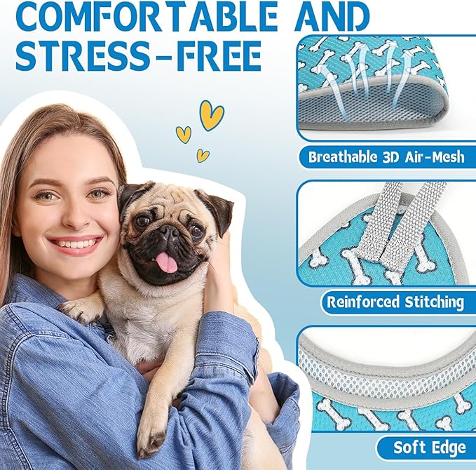 Supet Medium Dog Grooming Hammock Harness for Cats Dogs, Relaxation Pet Grooming Hammock Restraint Dog & Small Animal Leashes Sling(M（ Legs Spacing：9"-12.5" / Max W：50LBS ）