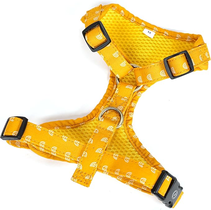 Angie and Allie Organic Cotton Dog Harness,No Pull Pet Harness with Leash D-Ring,Adjustable Soft Padded Dog Vest,Comfortable,Sustainable,Breathable and Stylish for Your Canine Companion