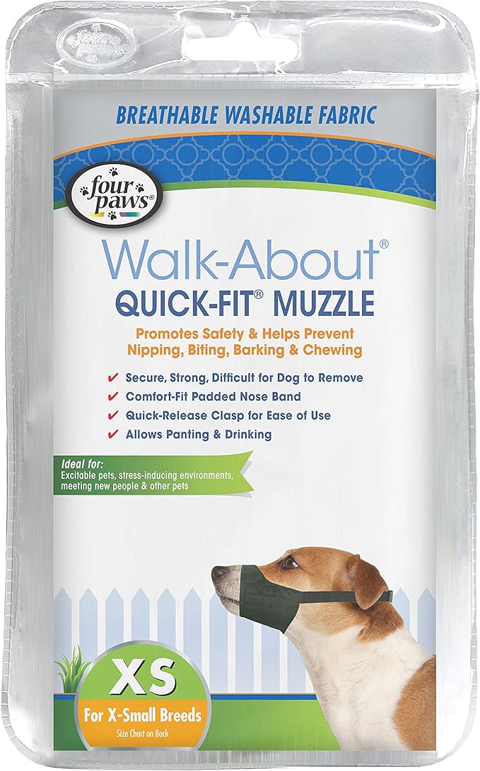 Four Paws Walk-About Quick-Fit Dog Muzzle 1 - X-Small
