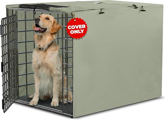 Utopia Home Dog Crate Cover, Waterproof Dog Kennel Cover 36 Inch - Beige Tan, 600D Heavy Duty Dog Cage Cover Universal Fit for Most Wire Pet Crates - 36 x 23 x 25 Inch (Cover Only)