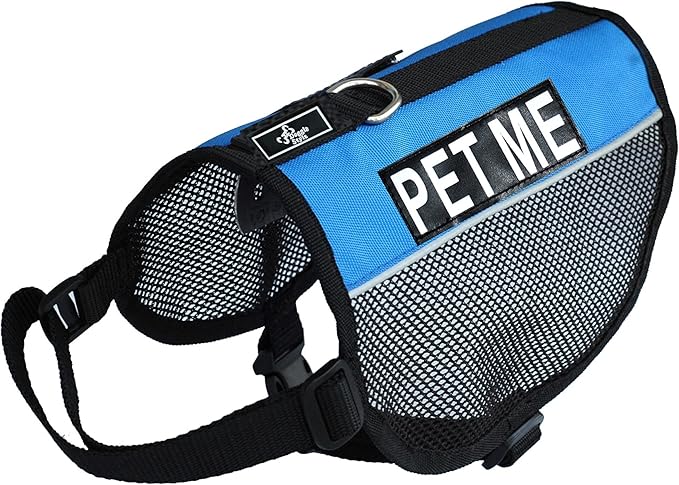 Doggie Stylz Service Dog mesh Vest Harness Cool Comfort Nylon Purchase Comes with 2 Reflective PET ME pathces. Please Measure Your Dog Before Ordering