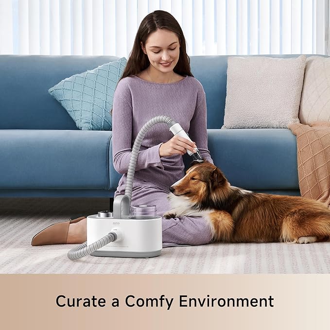 Mova G1 Pro Pet Grooming Kit, 11,000Pa Strong Pet Grooming Vacuum for Pets with Clipper Nail Grinder, 4 Suction Levels Hair Vacuum with 7 Pet Grooming Tools for Shedding and Home Cleaning