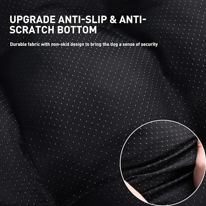 KSIIA Washable Dog Bed Deluxe Plush Dog Crate Beds Comfy Kennel Pad Anti-Slip Pet Sleeping Mat for Large, Jumbo, Medium, Small Dogs Breeds, 47" x 29", Dark Grey