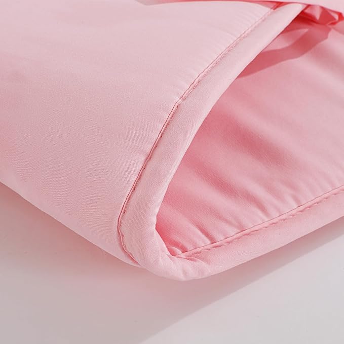 Hombys Dog Crate Bumper with Ties - Soft Crate Accessory -Kennel Cover - Training Pads for Front Door Crates, 24"x18", Pink