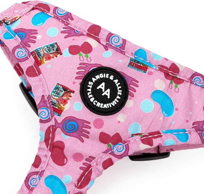 Angie and Allie Organic Cotton Dog Harness,No Pull Pet Harness with Leash D-Ring,Adjustable Soft Padded Dog Vest,Comfortable,Sustainable,Breathable and Stylish for Your Canine Companion