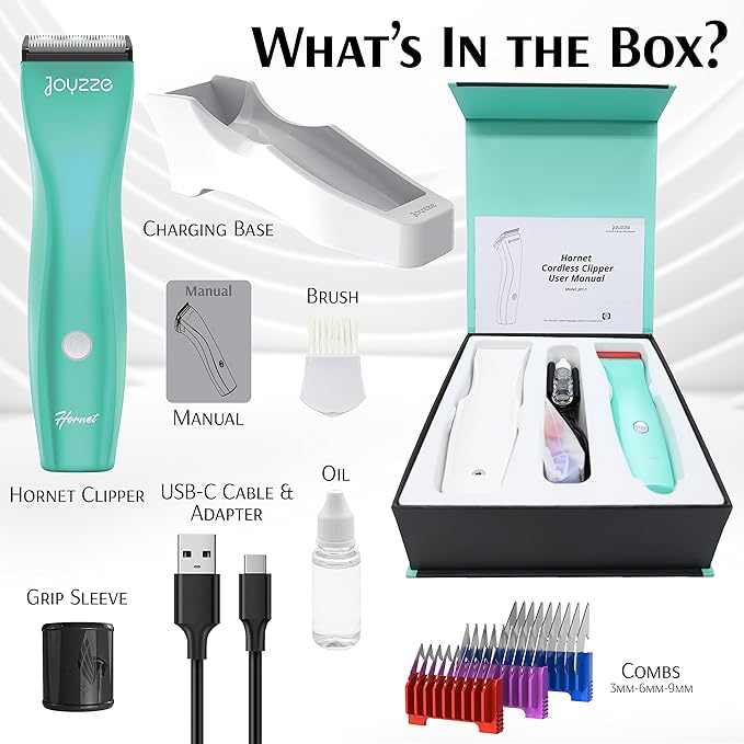Hornet Teal 5-in-1 Cordless Clipper - Powerful and Versatile Dog Clippers for Grooming - Stylish Dog Clippers for Grooming - Perfect for Professional and Dog Grooming Clippers