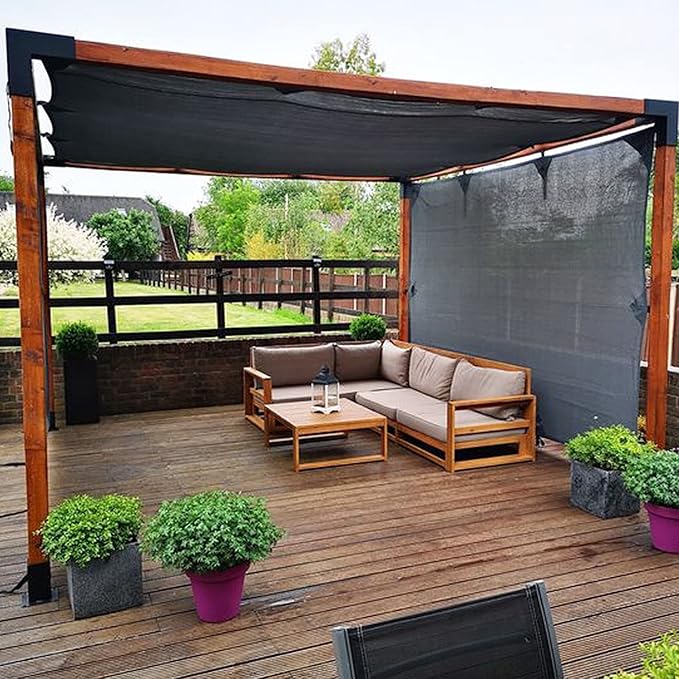 winemana 70% Black Shade Cloth, 20 x 48 FT Durable Mesh Tarp with Grommets, Resistant Garden Sun Shade Netting with Taped Edge for Plant Cover, Greenhouse, Patio, Tomatoes, Chicken Coop, Barn Kennel