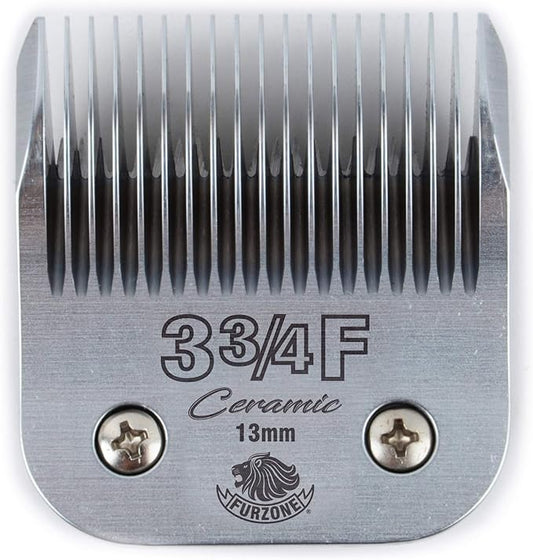 Detachable Ceramic Blade - Size 3 3/4F Blade 1/2", Made of High-Tech Ceramic Materials, Compatible with Most Andis, Oster, Wahl A5 Clippers