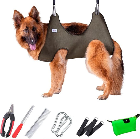 Dog Hammock for Grooming – Hanging Harness for Nail Trimming, Clipping, Pet Grooming Hammock Sling – Dog Holder, Hanger, Restraint Bag – Safe and Easy Pet Care at Home