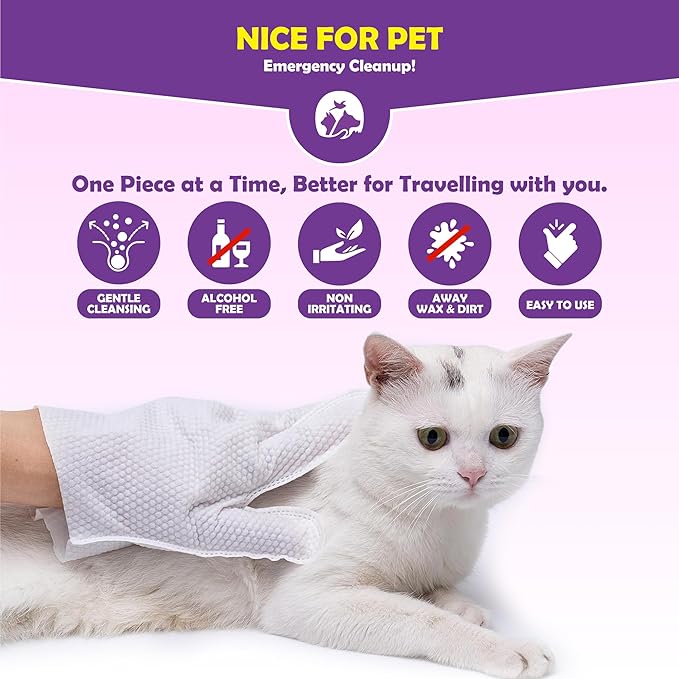 Flintstone Dog Wipes Cleaning Deodorizing - Hypoallergenic Cat Wipes - Extra Thick Wet Dog Wipes for Paws and Butt - Daily Care & Travel Pet Wipes - Latest Pet Wipes for Dogs, Puppy & Cats – 24pcs