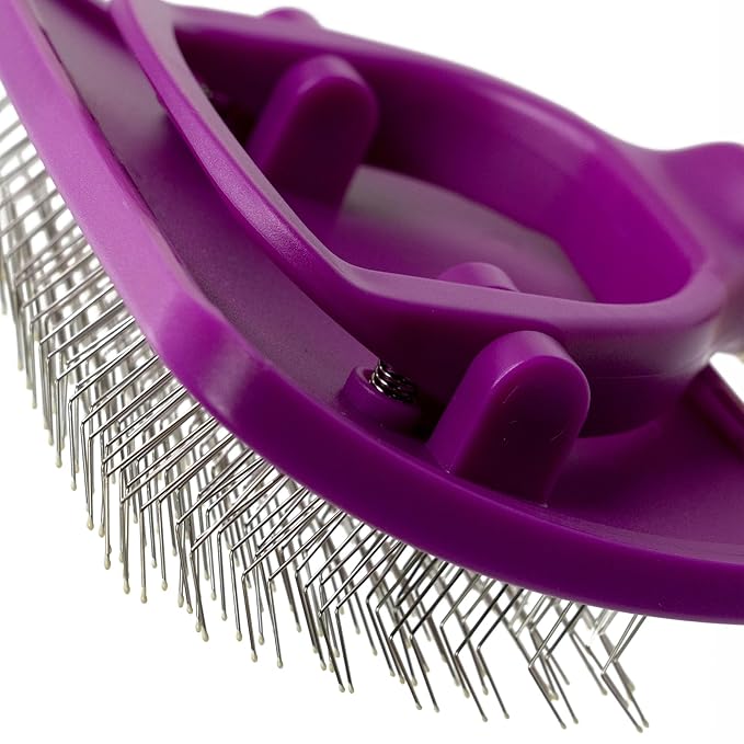 Jelly Pet Pivoting Slicker Brush, Brush Head Moves, Soft Pin Slicker, Protects Skin, Prevents Irritation, Effortless Brushing of Shedding Dogs, Detangles and Desheds