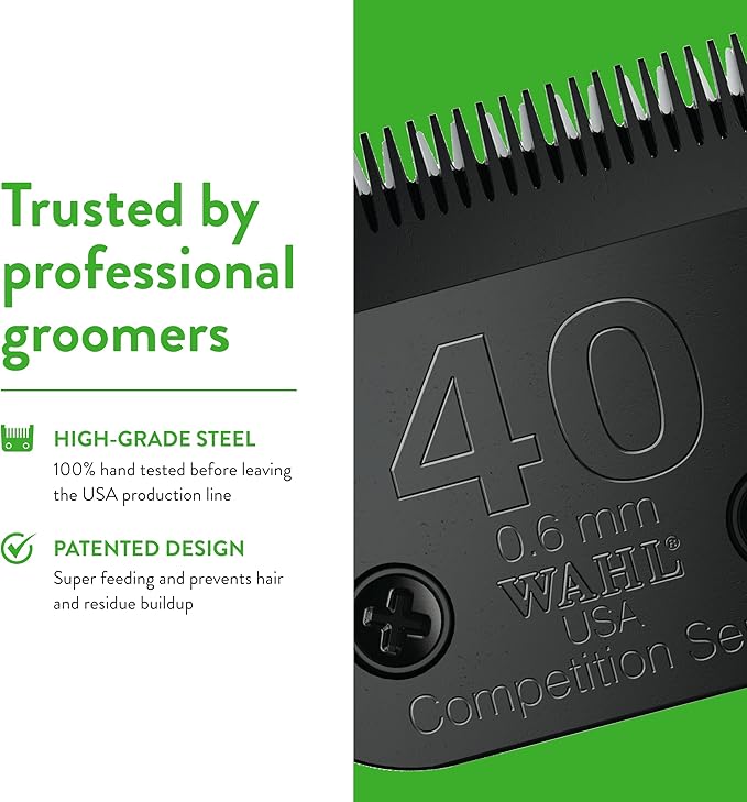 Wahl Professional Animal 40 Surgical Ultimate Competition Series Detachable Blade with 3/128-Inch Cut Length (2352-500)