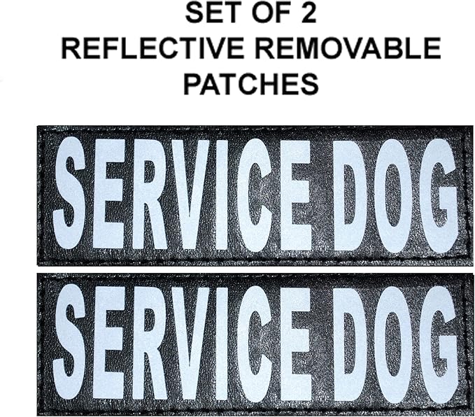 Service Dog Harness with Removable Saddle Bag Backpack Carrier Traveling Carrying Bag. 2 Removable Patches. Please Measure Dog Before Ordering. Made by Doggie Stylz (Girth 30-42", Black)